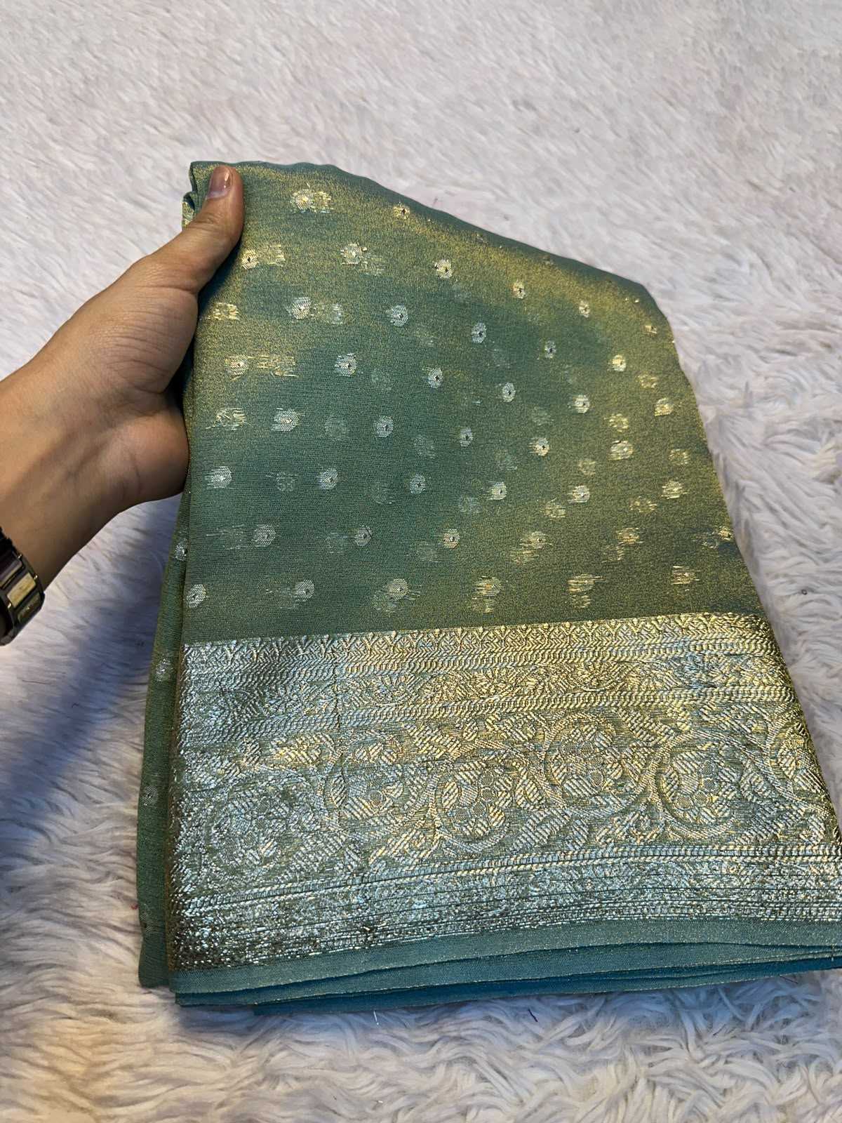 YNF Wholesale Viscose Tissue Silk Saree  | Surat Manufacturer