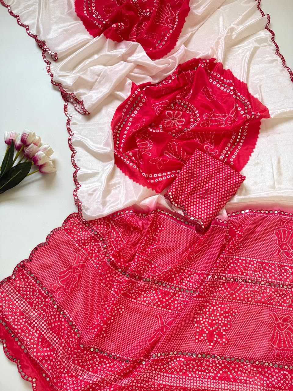 YNF Wholesale Chinon Printed Sarees  | Surat Manufacturer