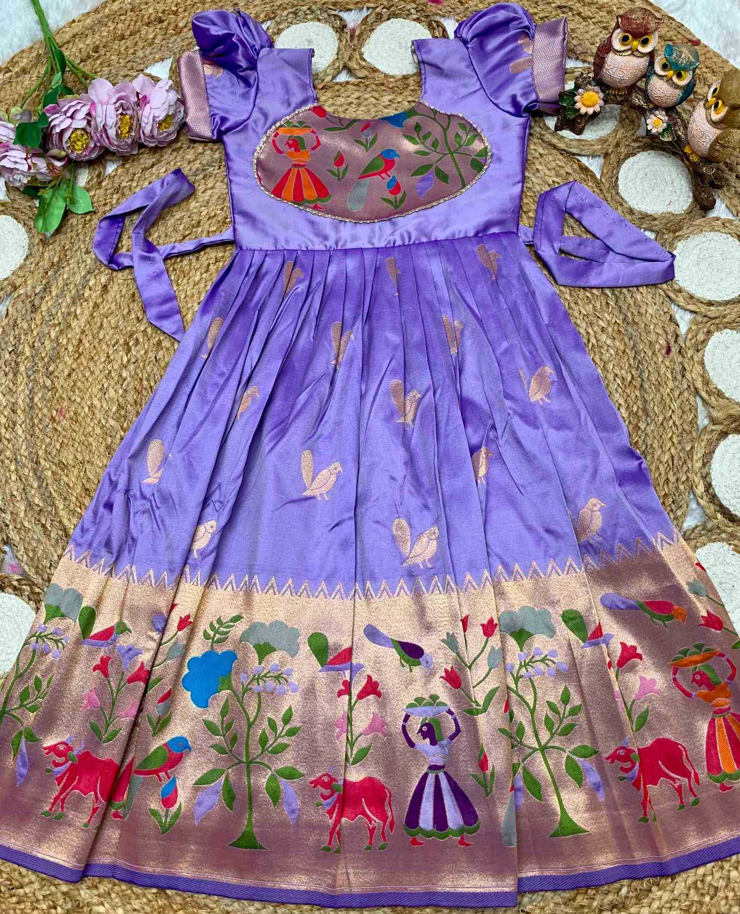 YNF Wholesale Soft Silk Kids Gown  | Surat Manufacturer