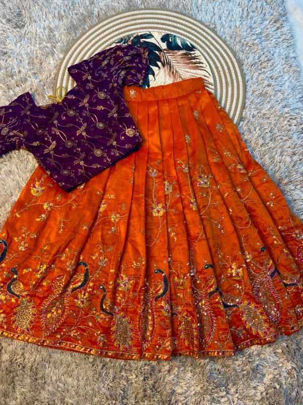 YNF Wholesale Tissue Kids Lehenga  | Surat Manufacturer