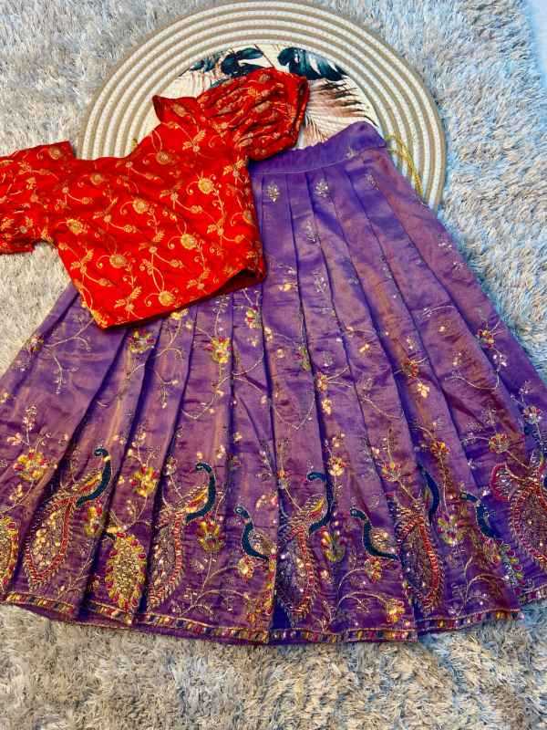YNF Wholesale Tissue Kids Lehenga  | Surat Manufacturer