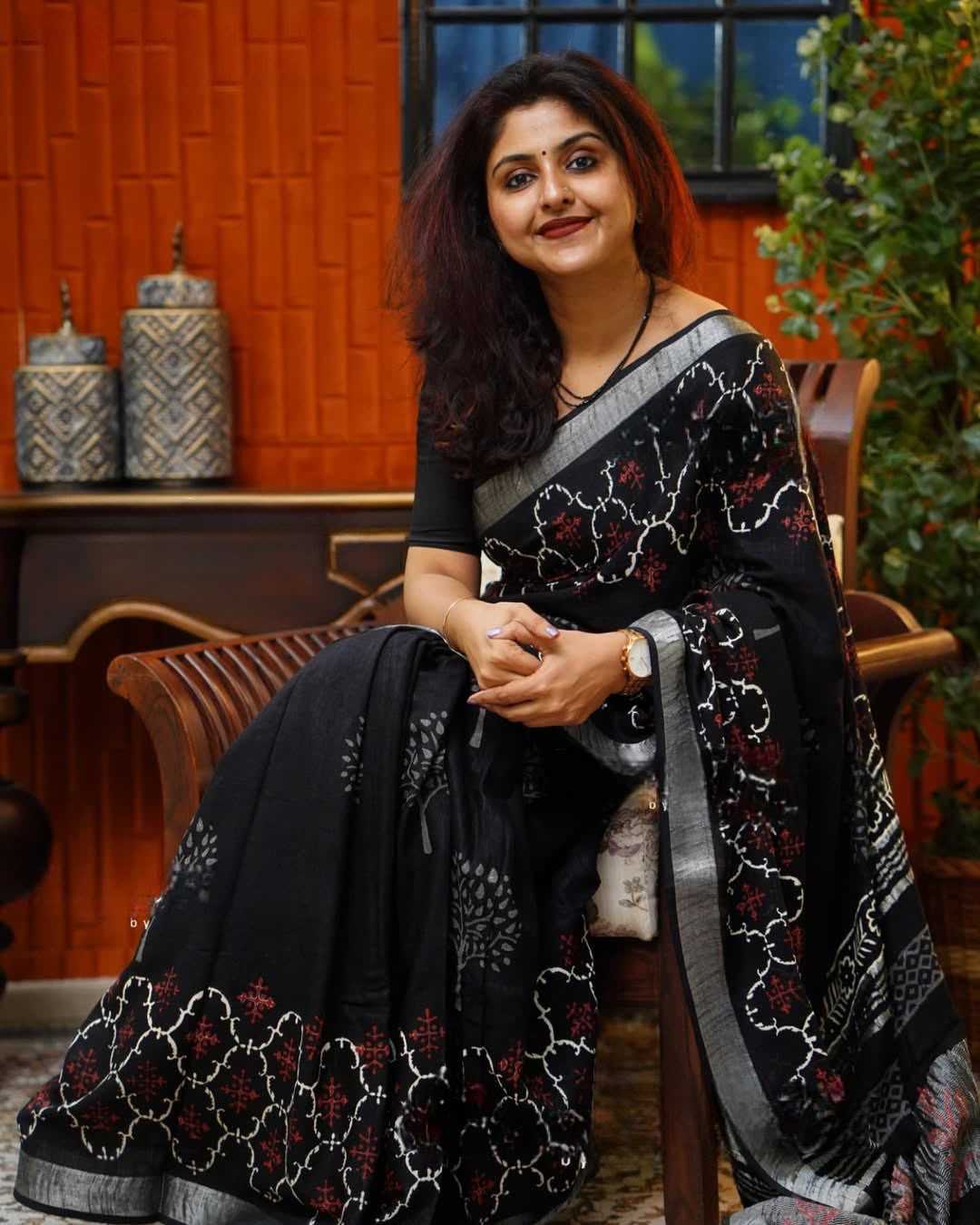 YNF Wholesale Linen Printed Sarees  | Surat Manufacturer