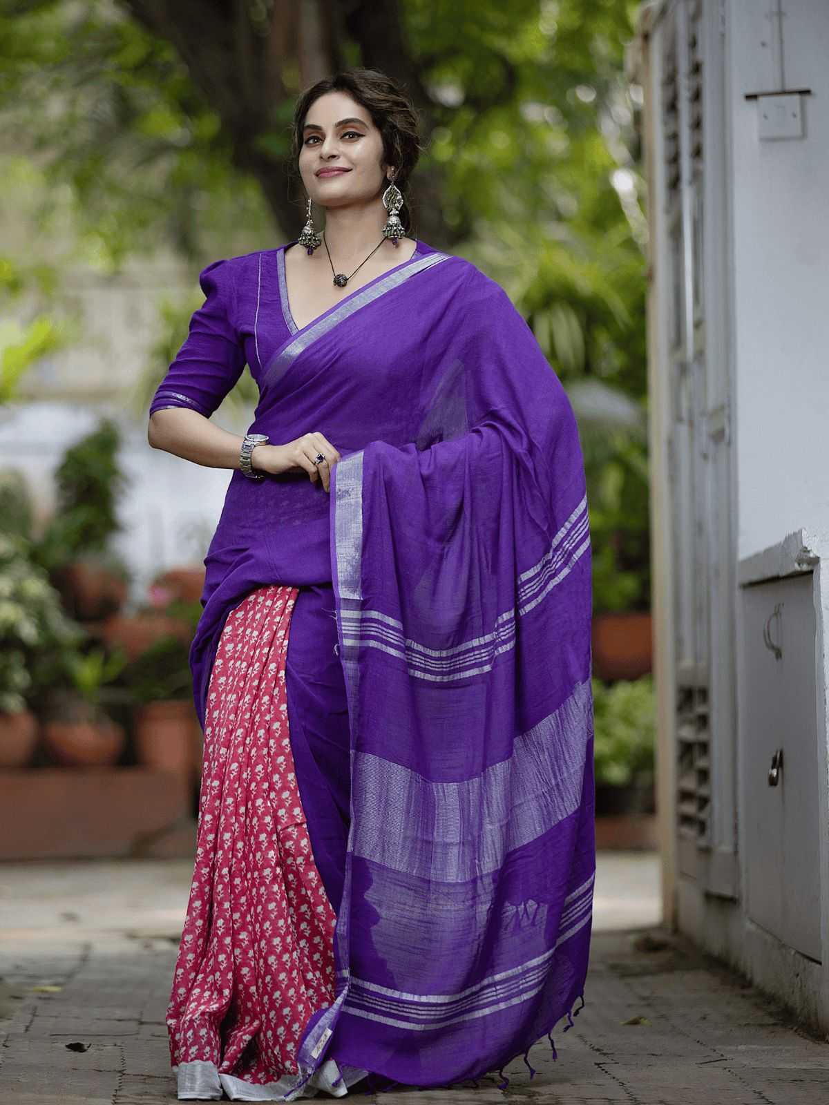 YNF Wholesale Linen Printed Sarees  | Surat Manufacturer
