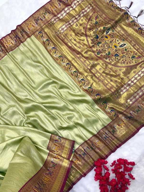 YNF Wholesale Paithani Silk Tissue Silk Saree  | Surat Manufacturer