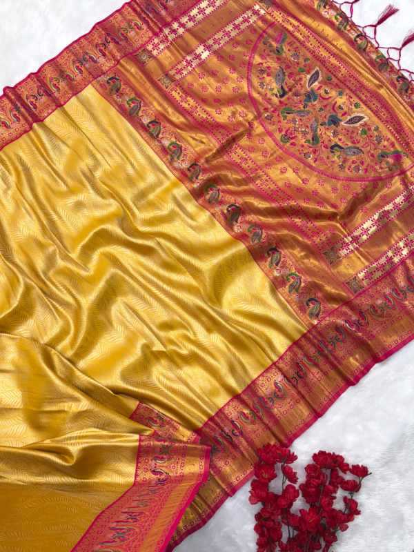 YNF Wholesale Paithani Silk Tissue Silk Saree  | Surat Manufacturer