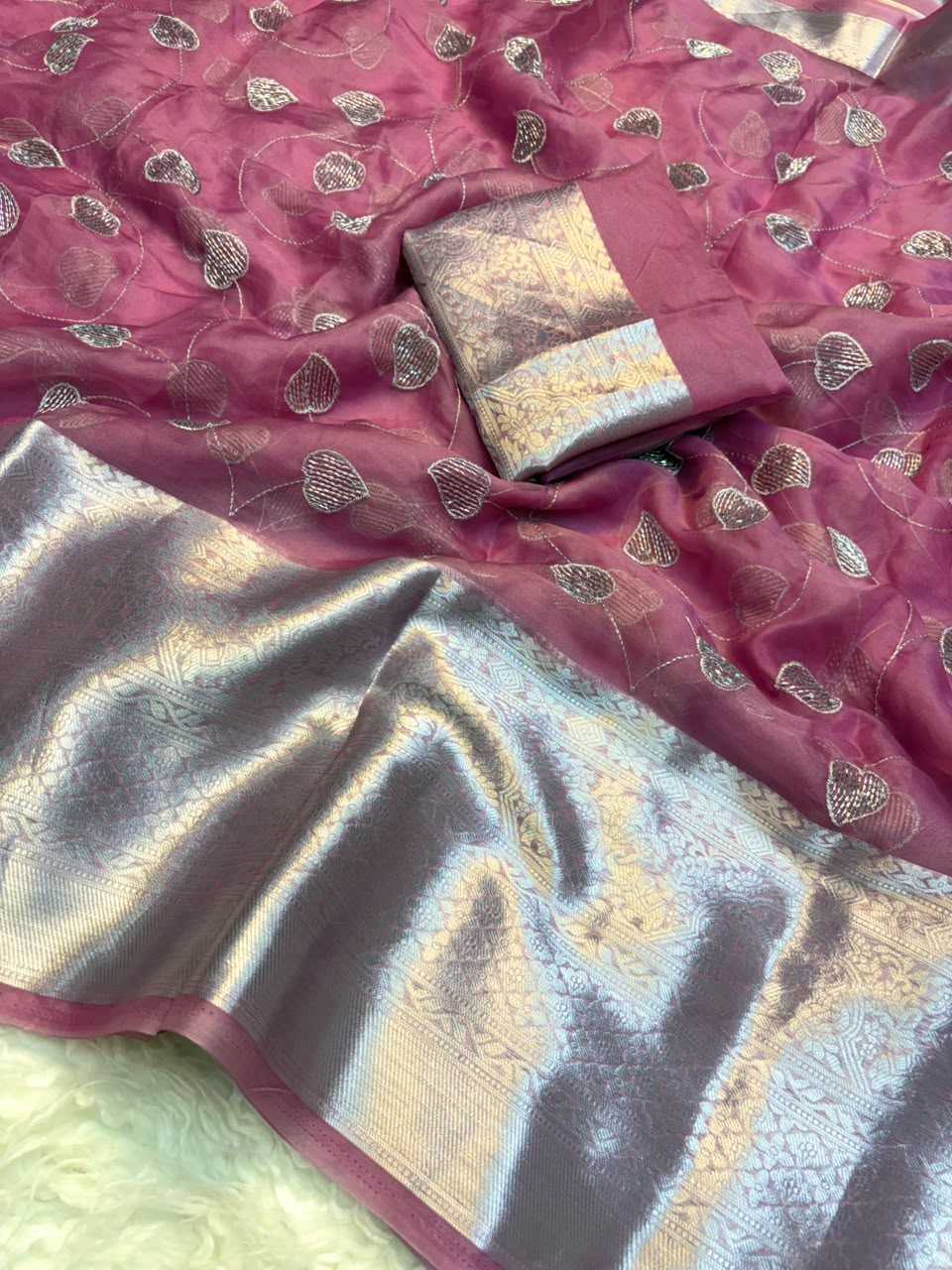 YNF Wholesale Organza Organza Sarees  | Surat Manufacturer