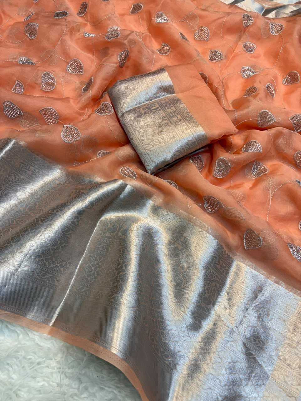 YNF Wholesale Organza Organza Sarees  | Surat Manufacturer