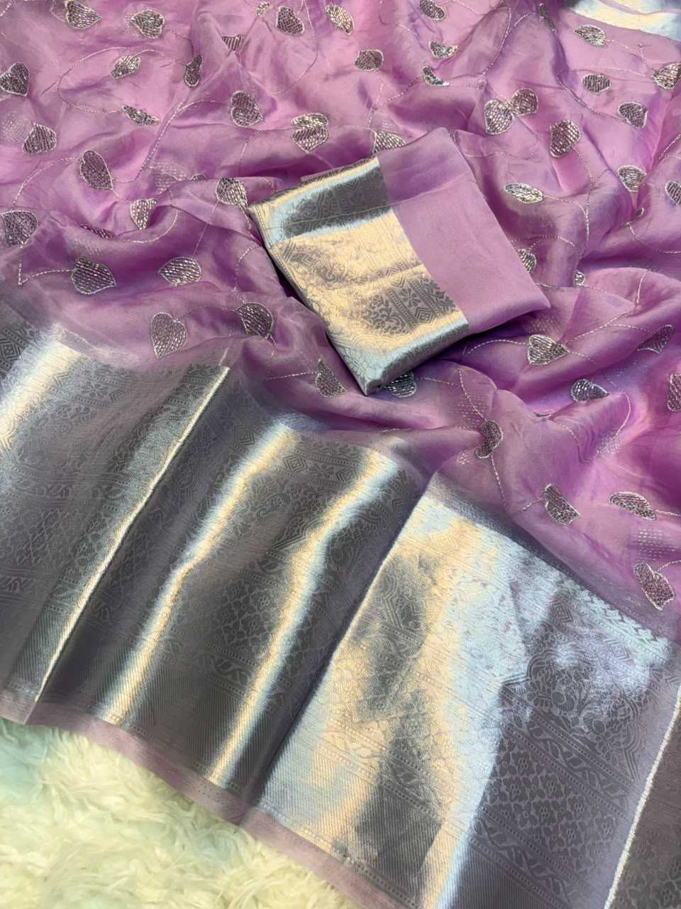 YNF Wholesale Organza Organza Sarees  | Surat Manufacturer