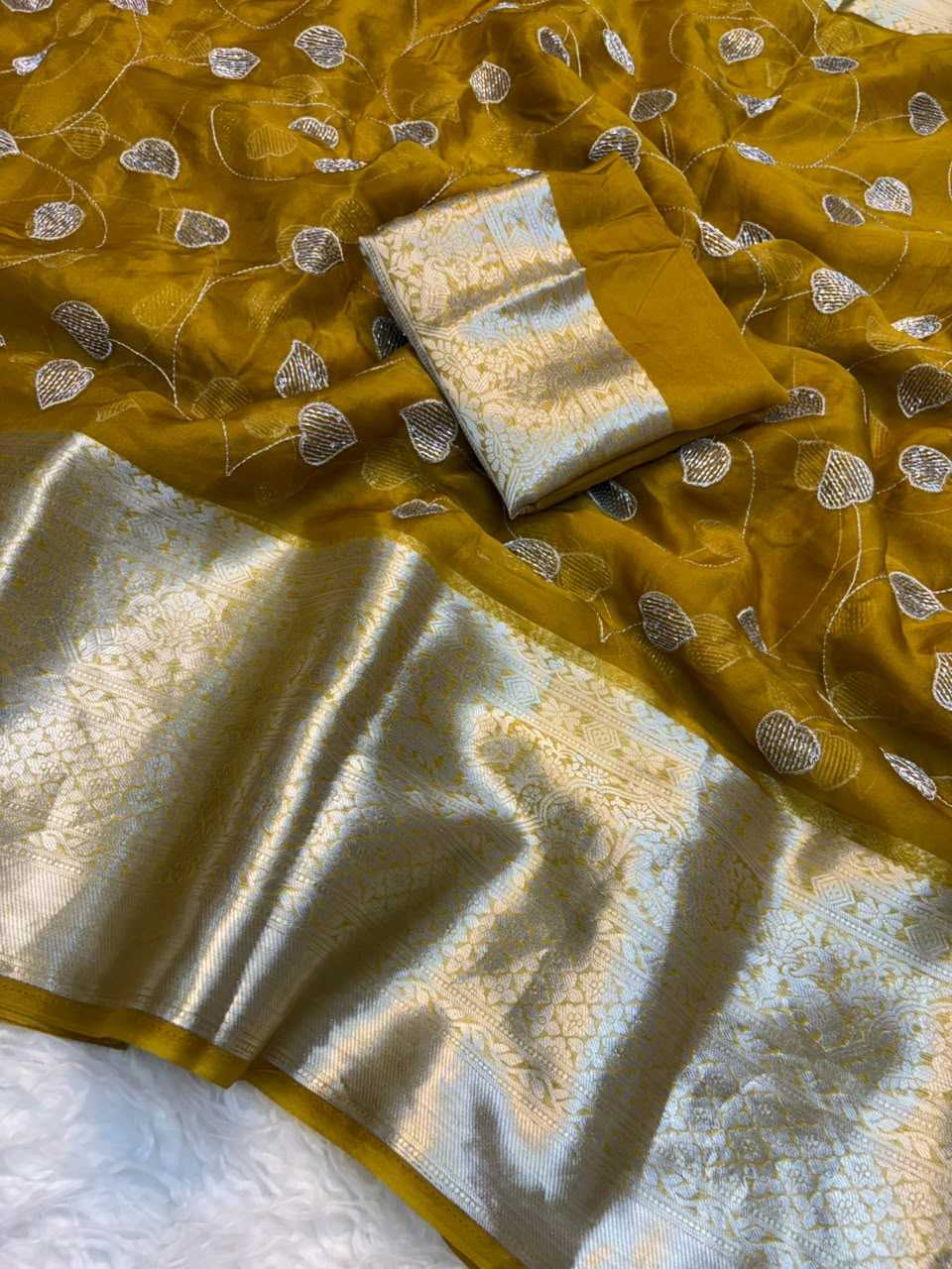 YNF Wholesale Organza Organza Sarees  | Surat Manufacturer