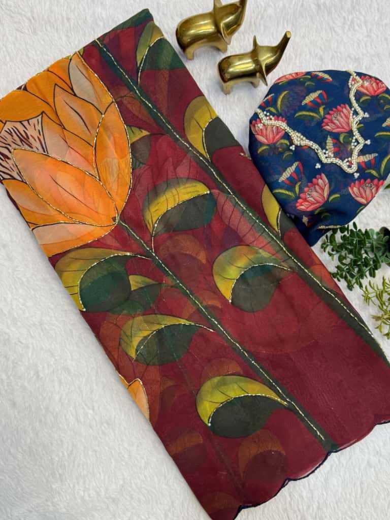 YNF Wholesale Chiffon Printed Sarees  | Surat Manufacturer