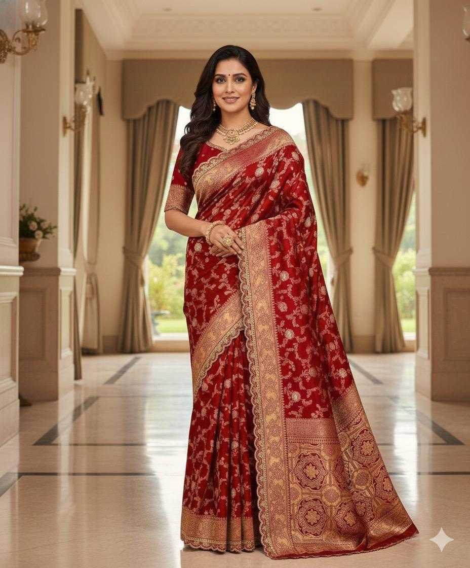 YNF Wholesale Jacquard Embroidered Sarees  | Surat Manufacturer