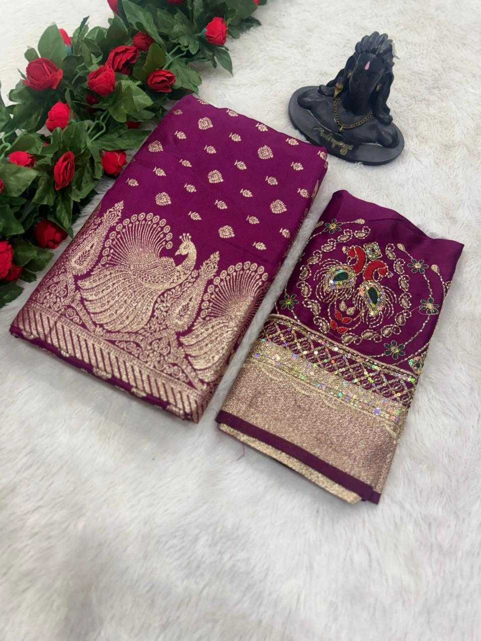 YNF Wholesale Satin Sequin Sarees  | Surat Manufacturer