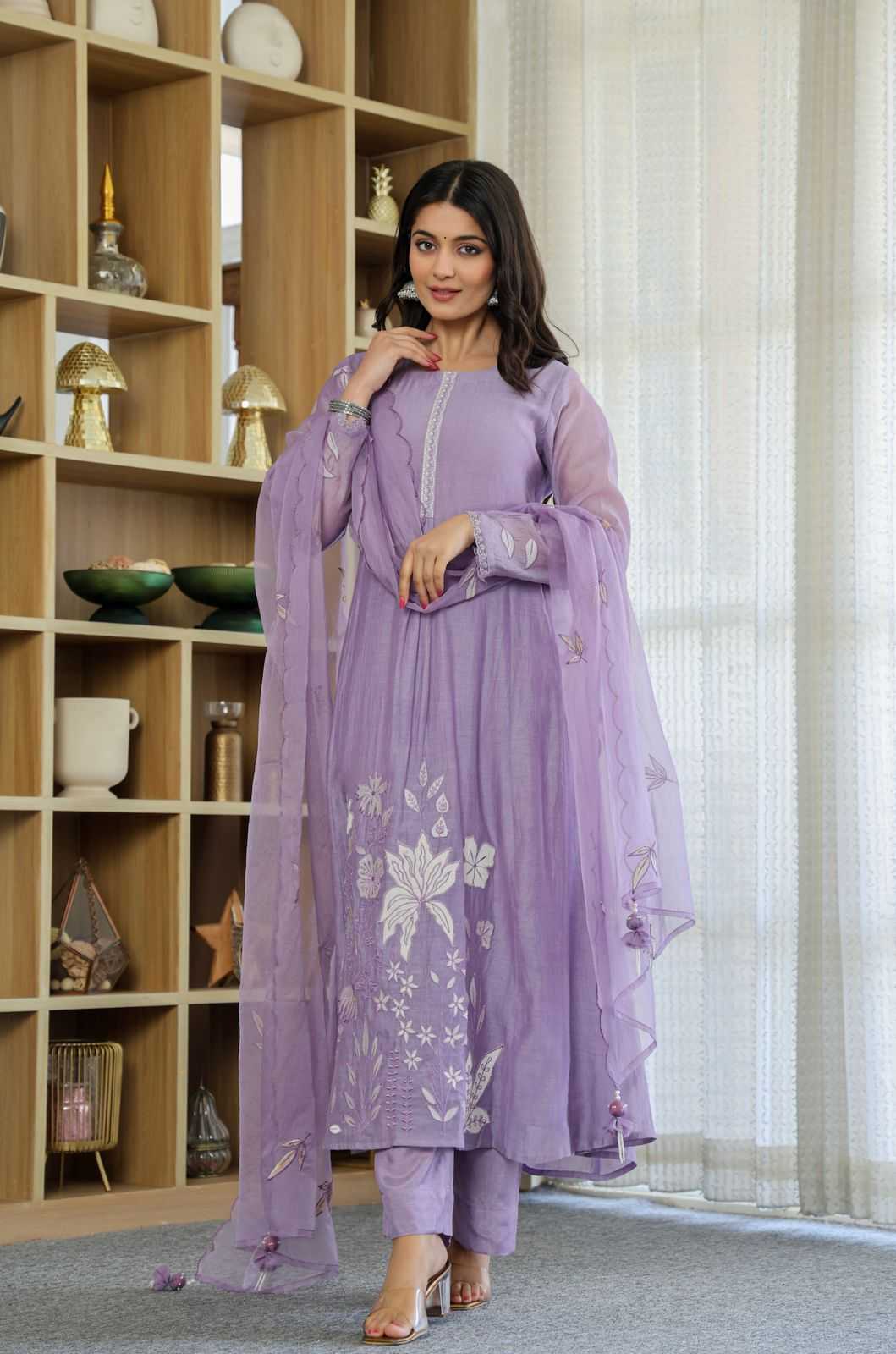 YNF Wholesale Chanderi Silk Embroidery Suits  | Surat Manufacturer