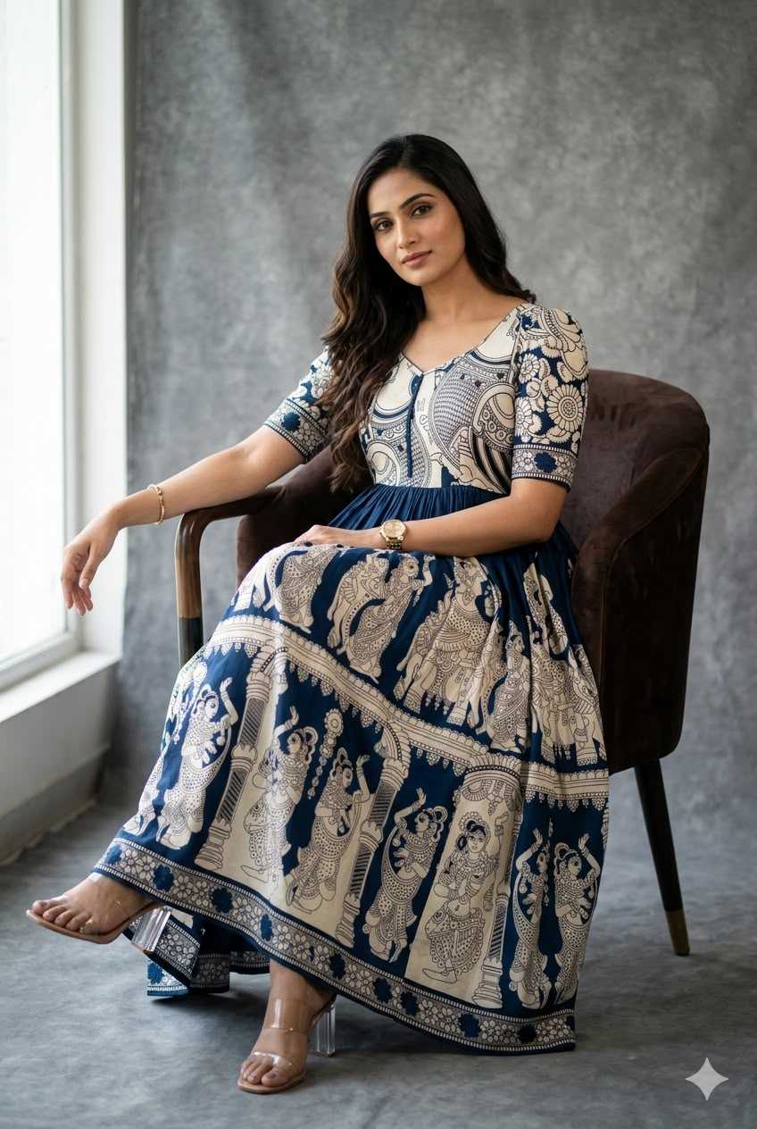 YNF Wholesale Muslin Printed Gowns  | Surat Manufacturer