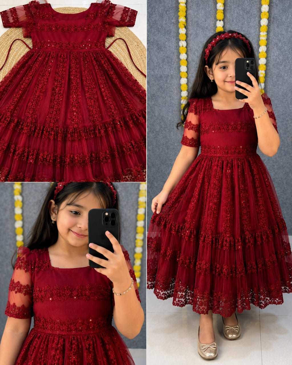 YNF Wholesale Net Embroidery Gowns  | Surat Manufacturer