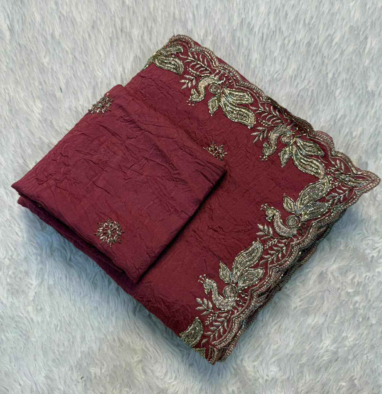 YNF Wholesale Crush Silk Soft Silk Sarees | Surat Manufacturer