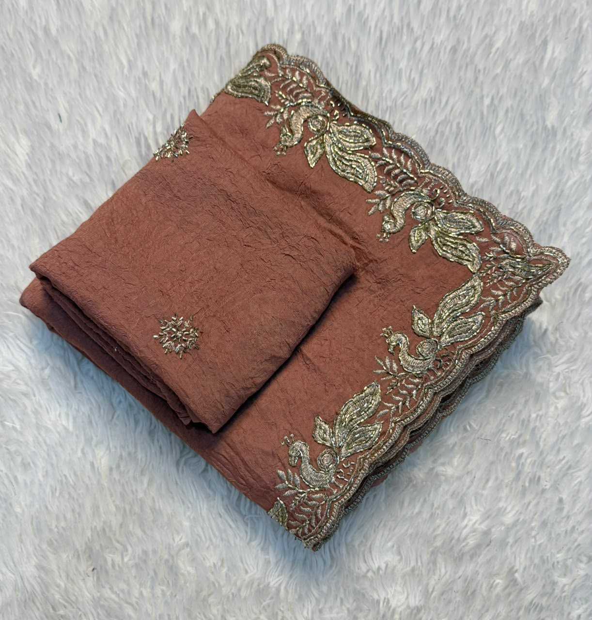 YNF Wholesale Crush Silk Soft Silk Sarees | Surat Manufacturer