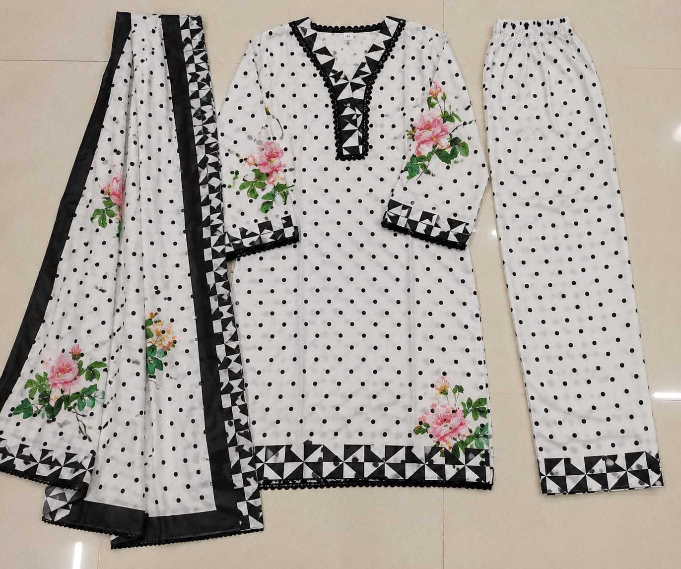 YNF Wholesale Japan Sartin Ladies Suits | Surat Manufacturer