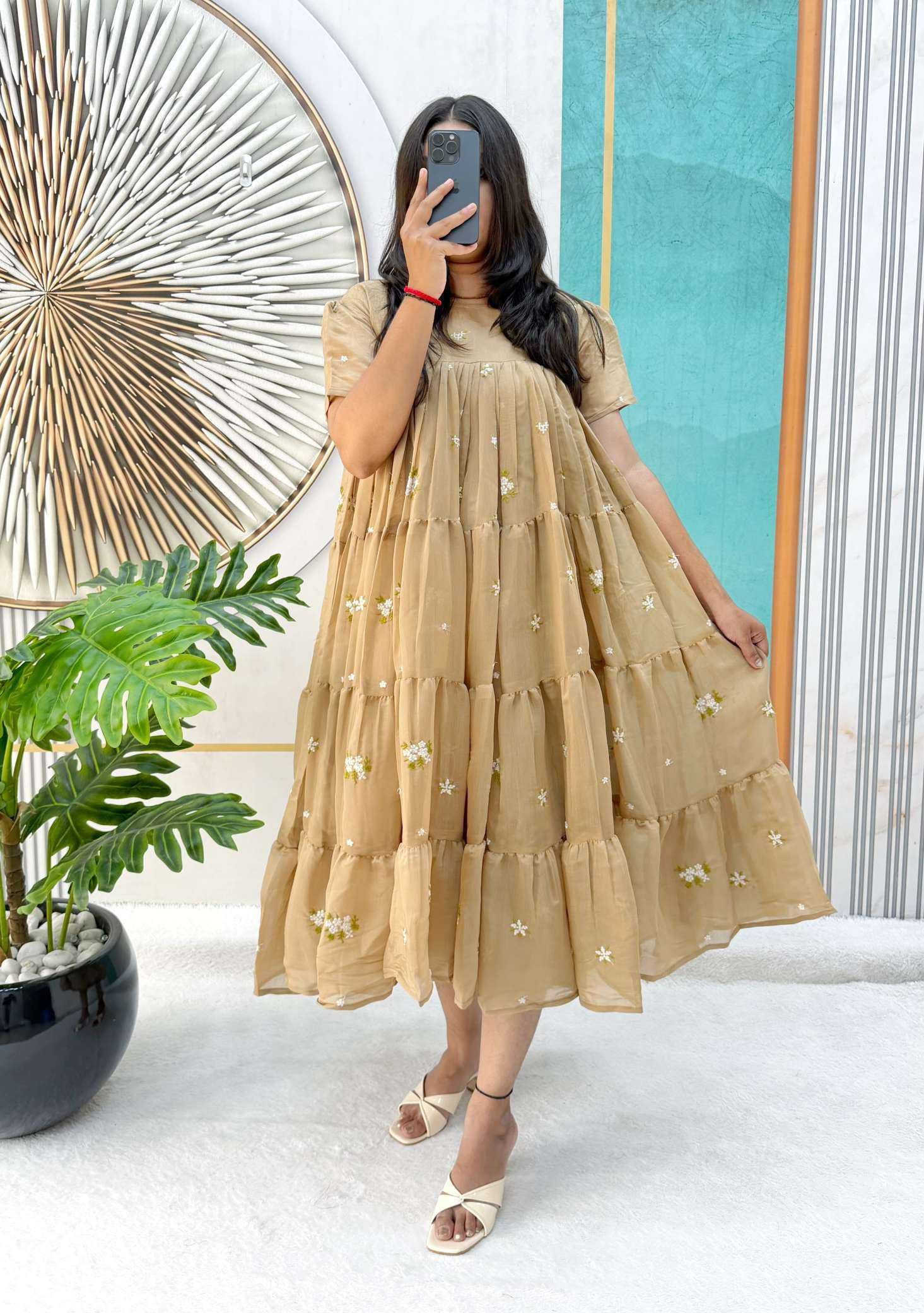 YNF Wholesale Cotton Embroidery Gowns  | Surat Manufacturer