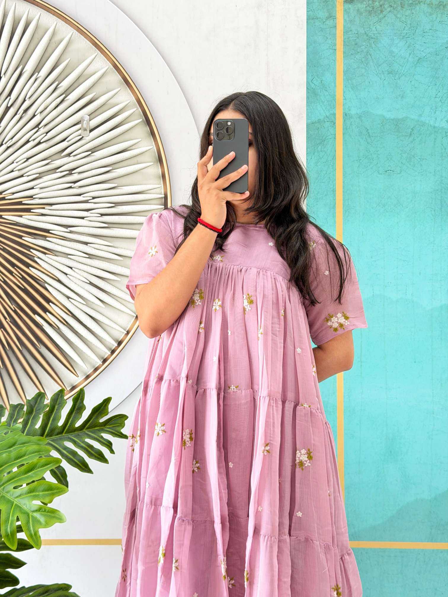 YNF Wholesale Cotton Embroidery Gowns  | Surat Manufacturer