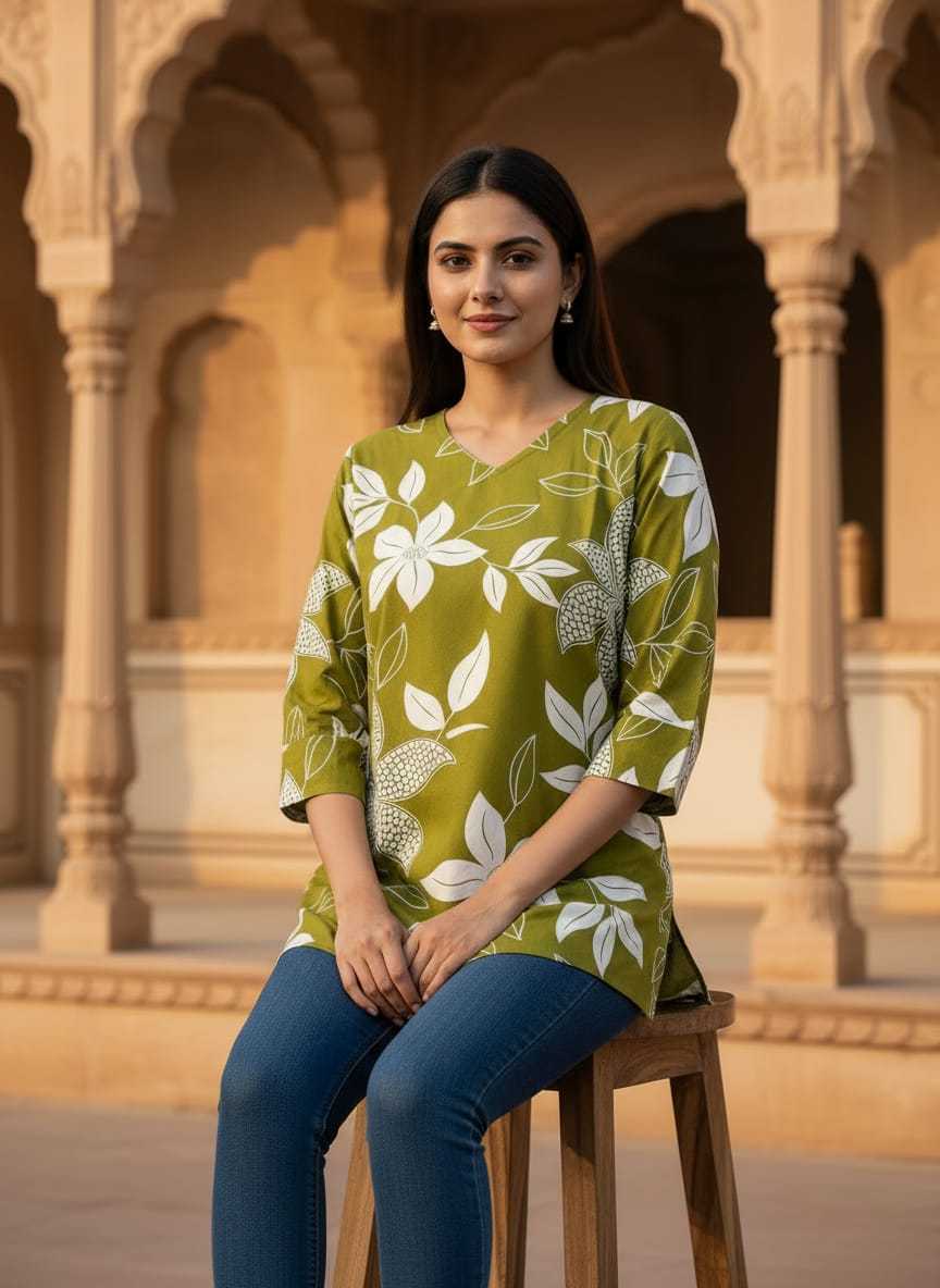 YNF Wholesale Rayon Printed Kurtis  | Surat Manufacturer