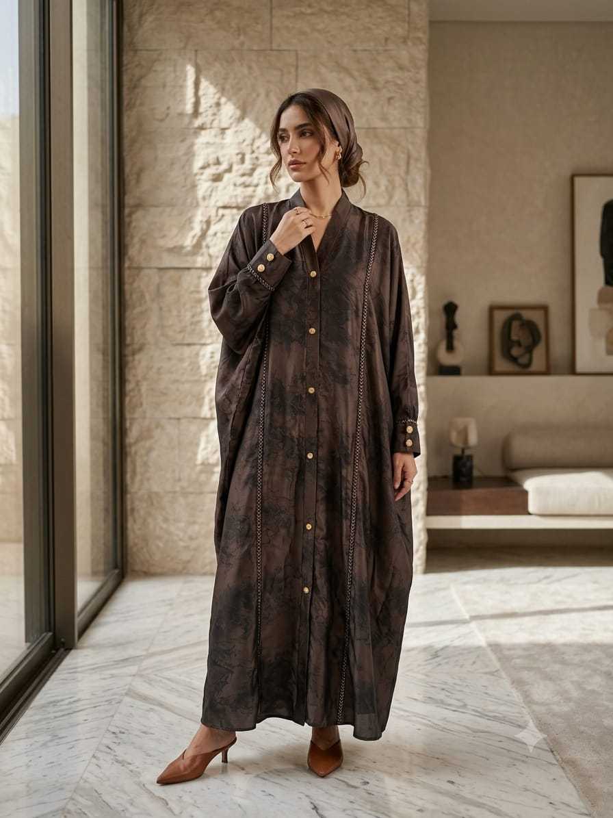 YNF Wholesale Imported Abaya KESH130 Anargha | Surat Manufacturer