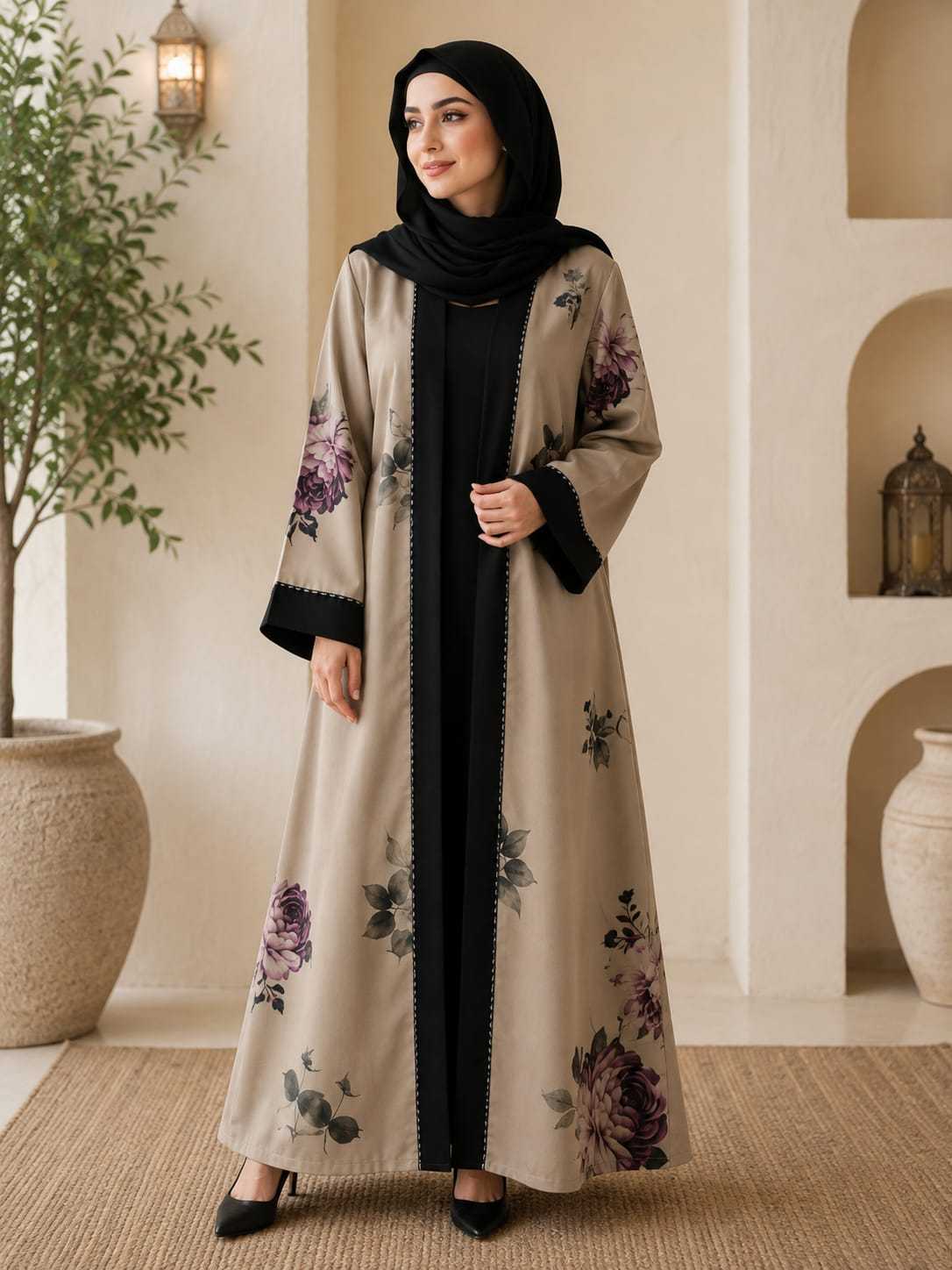 YNF Wholesale Imported Abaya KESH130 Aparna | Surat Manufacturer