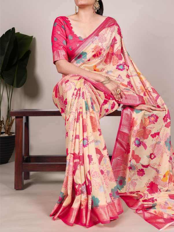 YNF Wholesale Tussar Silk Printed Sarees KESH134 7015 | Surat Manufacturer