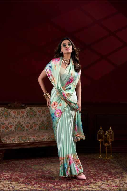 YNF Wholesale Satin Silk Floral Sarees KESH134 7028 | Surat Manufacturer