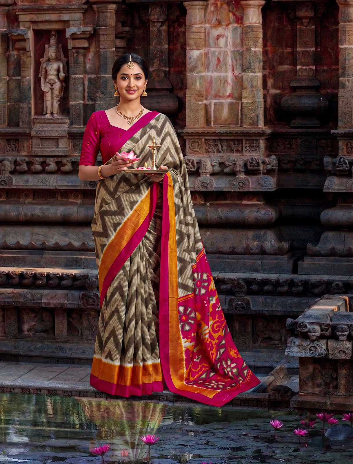 YNF Wholesale Tussar Silk Printed Sarees KESH134 7043 | Surat Manufacturer