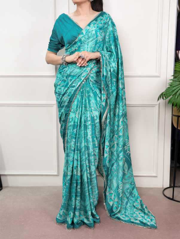 YNF Wholesale Satin Silk Mirror Work Saree KESH134 7403 | Surat Manufacturer