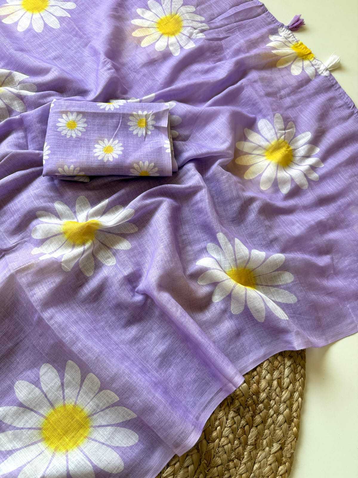 YNF Wholesale Linen Printed Sarees  | Surat Manufacturer