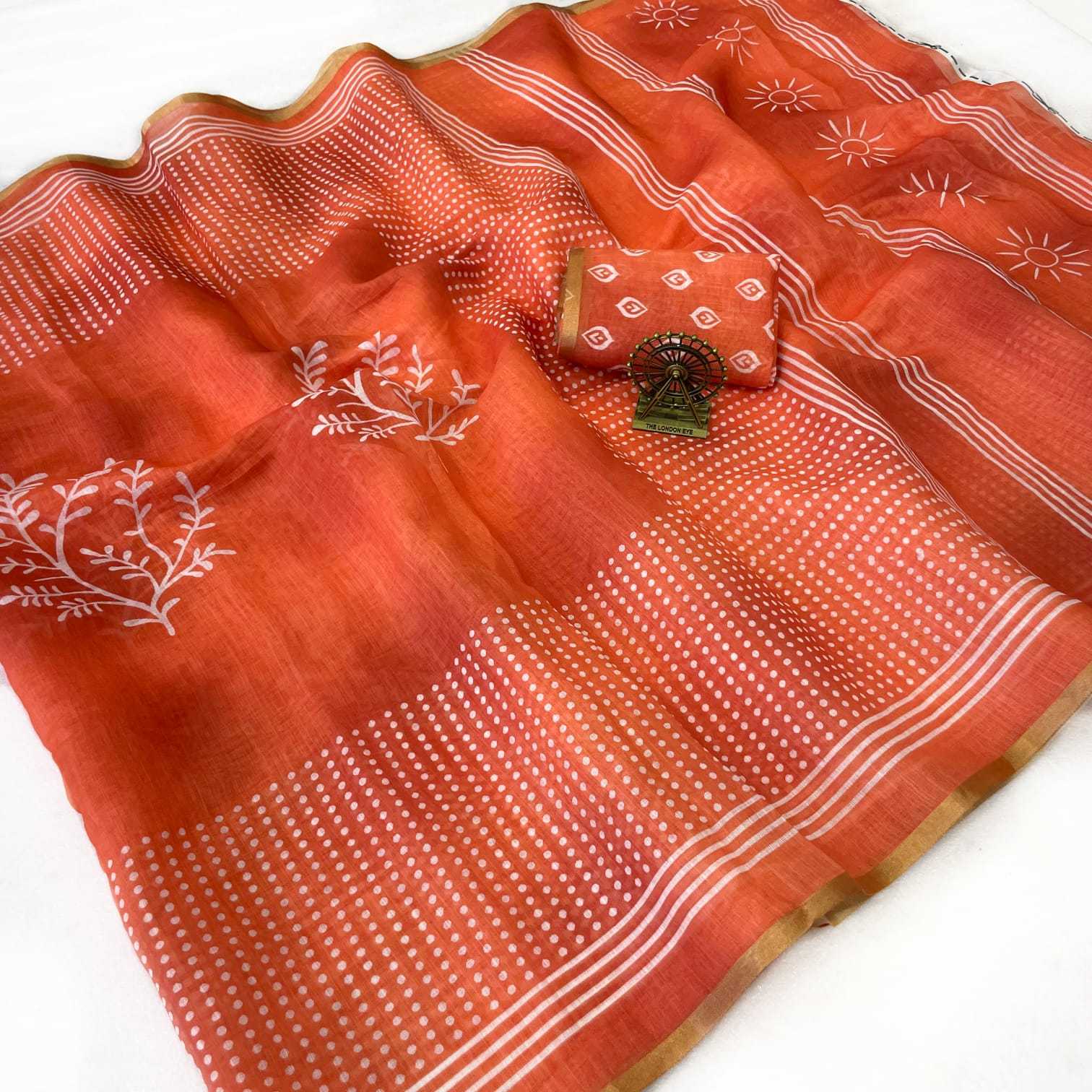 YNF Wholesale Linen Printed Sarees  | Surat Manufacturer