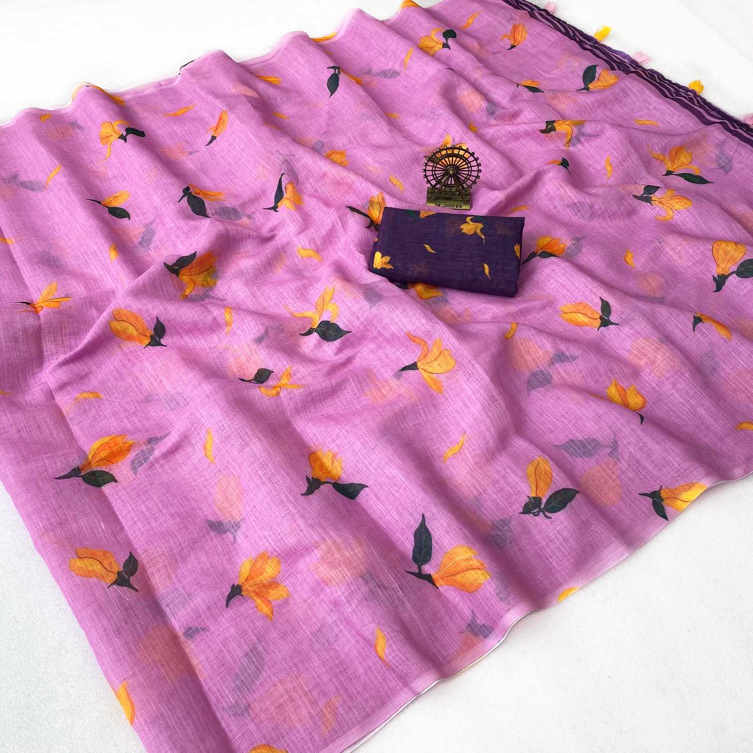YNF Wholesale Linen Designer Sarees  | Surat Manufacturer