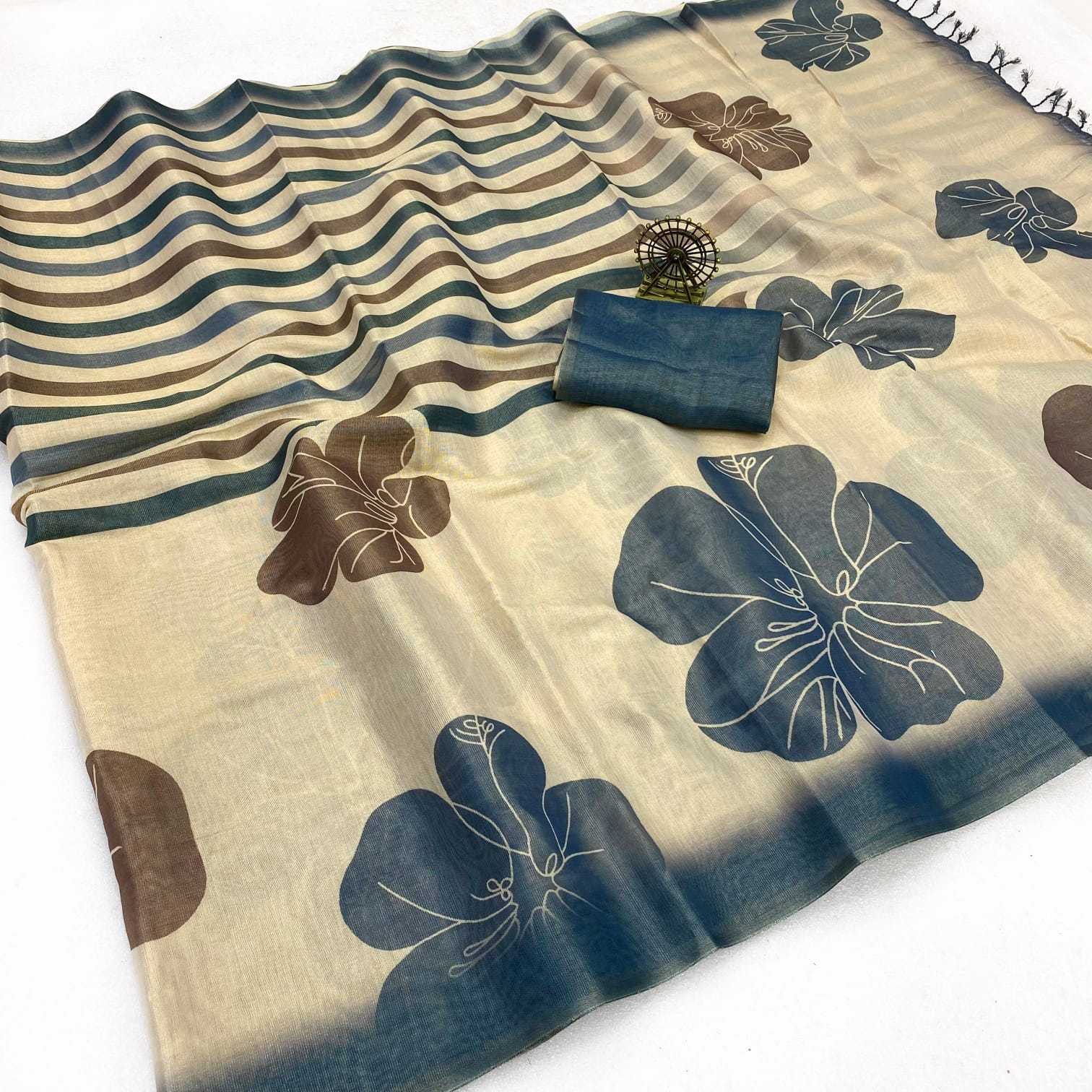 YNF Wholesale Tissue Silk Printed Silk Saree  | Surat Manufacturer