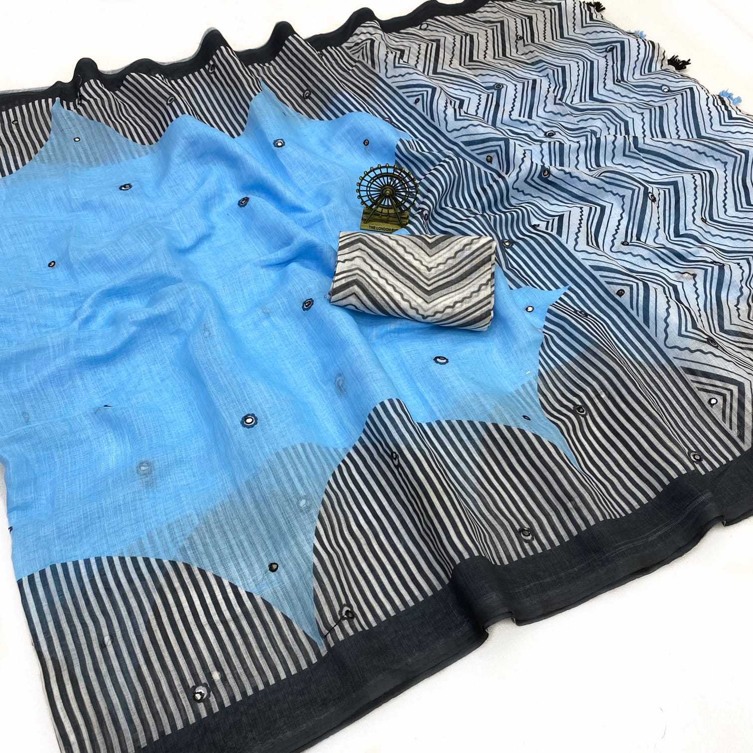 YNF Wholesale Linen Printed Sarees  | Surat Manufacturer