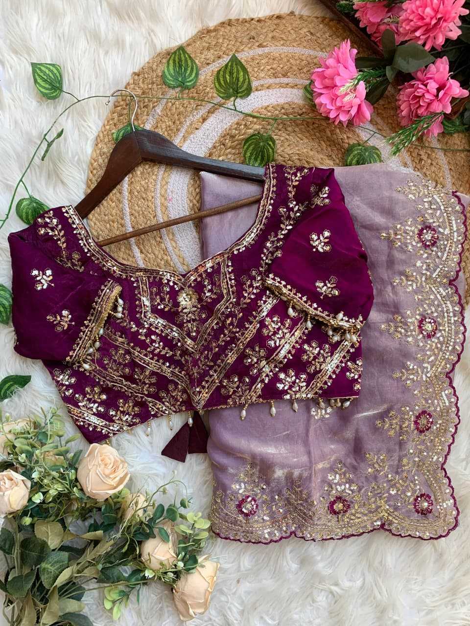 YNF Wholesale Satin Embroidered Sarees  | Surat Manufacturer