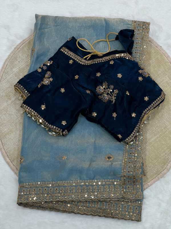 YNF Wholesale Space Silk Sequence Sarees  | Surat Manufacturer