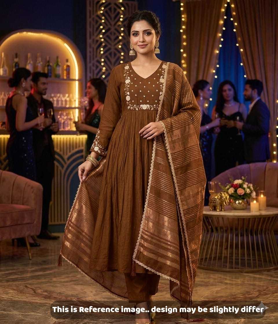 YNF Wholesale Chanderi Soft Designer Kurtis KESH147 Aura | Surat Manufacturer