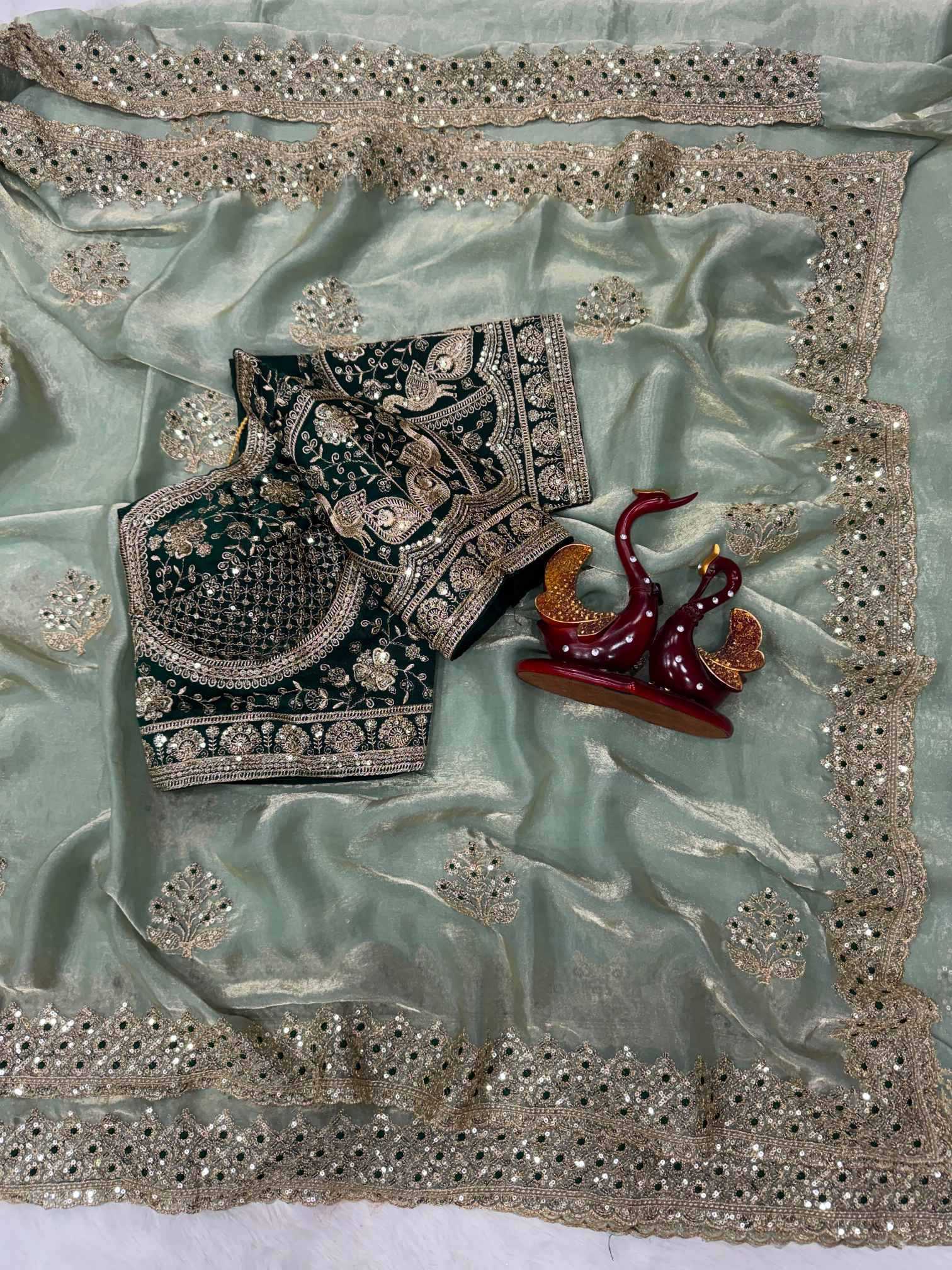 YNF Wholesale Satin Sequence Sarees  | Surat Manufacturer