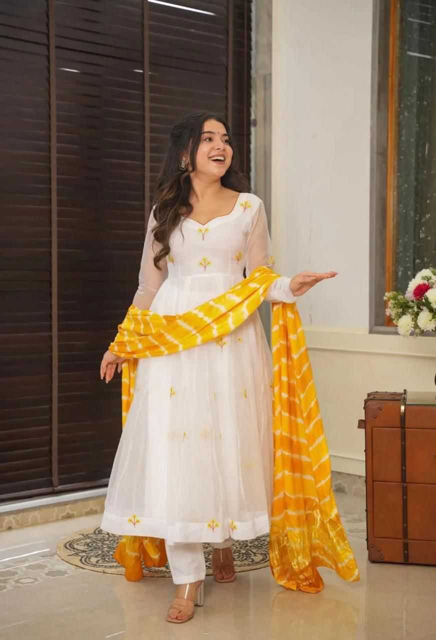 YNF Wholesale Georgette Embroidery Suits KESH154 223 | Surat Manufacturer