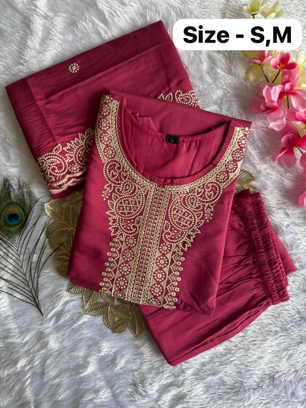 YNF Wholesale Heavy Roman Silk Embroidered Kurtis  | Surat Manufacturer