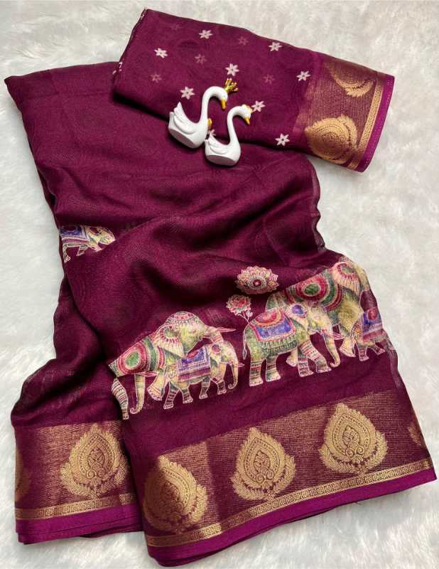 YNF Wholesale Chinon Silk Designer Sarees KESH161 Nacklace | Surat Manufacturer