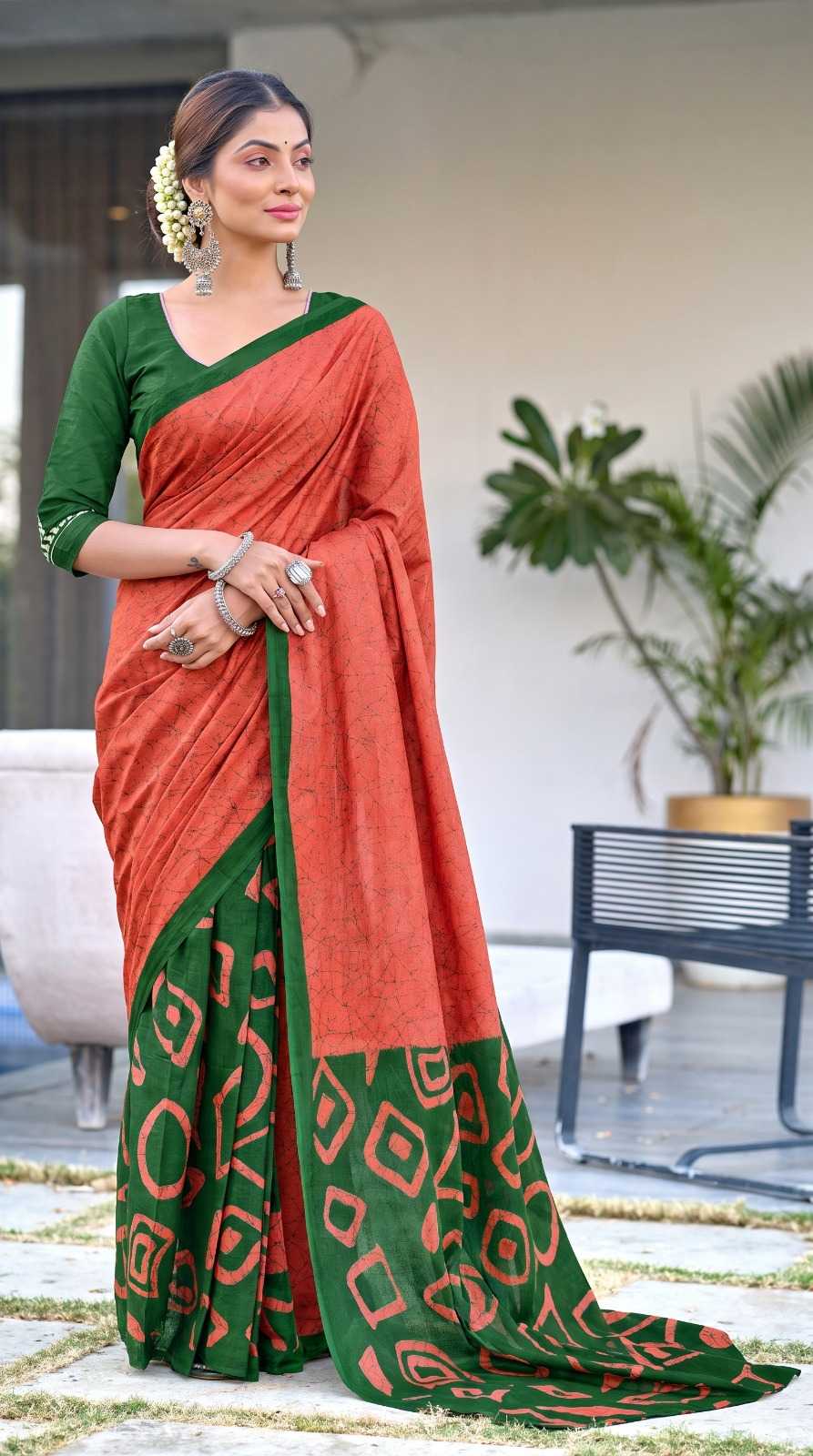YNF Wholesale Pure Cotton Printed Sarees  | Surat Manufacturer
