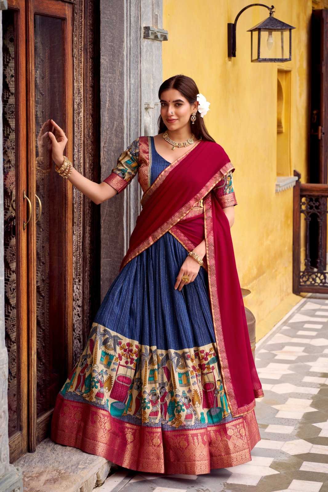 YNF Wholesale Tussar Silk Traditional Lehenga  | Surat Manufacturer