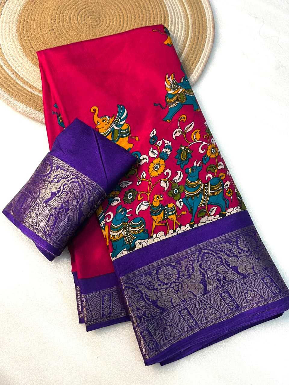 YNF Wholesale Dola Silk Kalamkari Sarees  | Surat Manufacturer