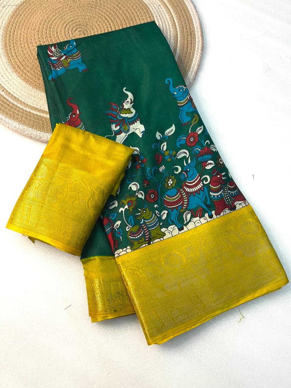 YNF Wholesale Dola Silk Kalamkari Sarees  | Surat Manufacturer