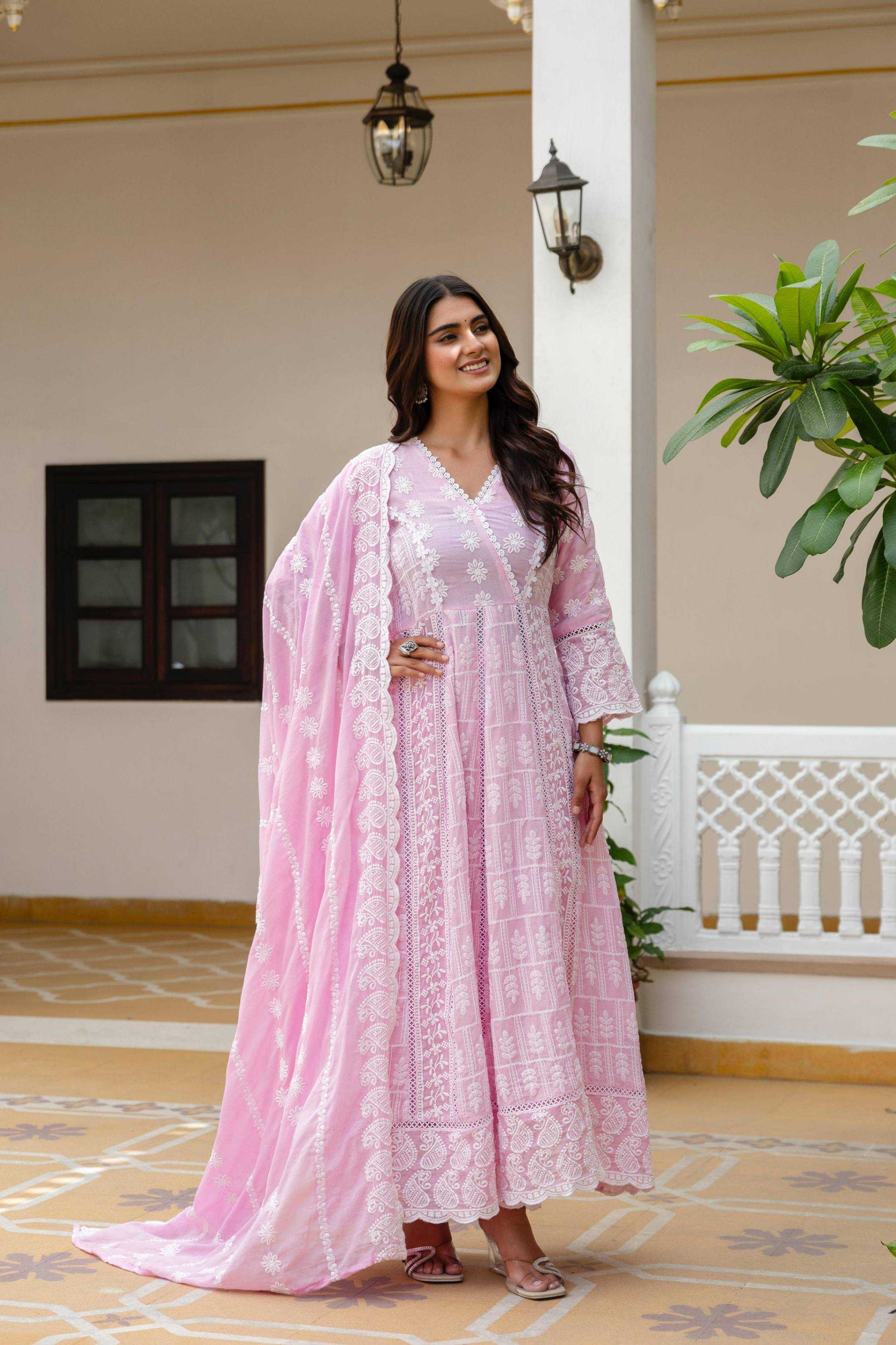 YNF Wholesale Muslin Cotton Wedding Gown  | Surat Manufacturer