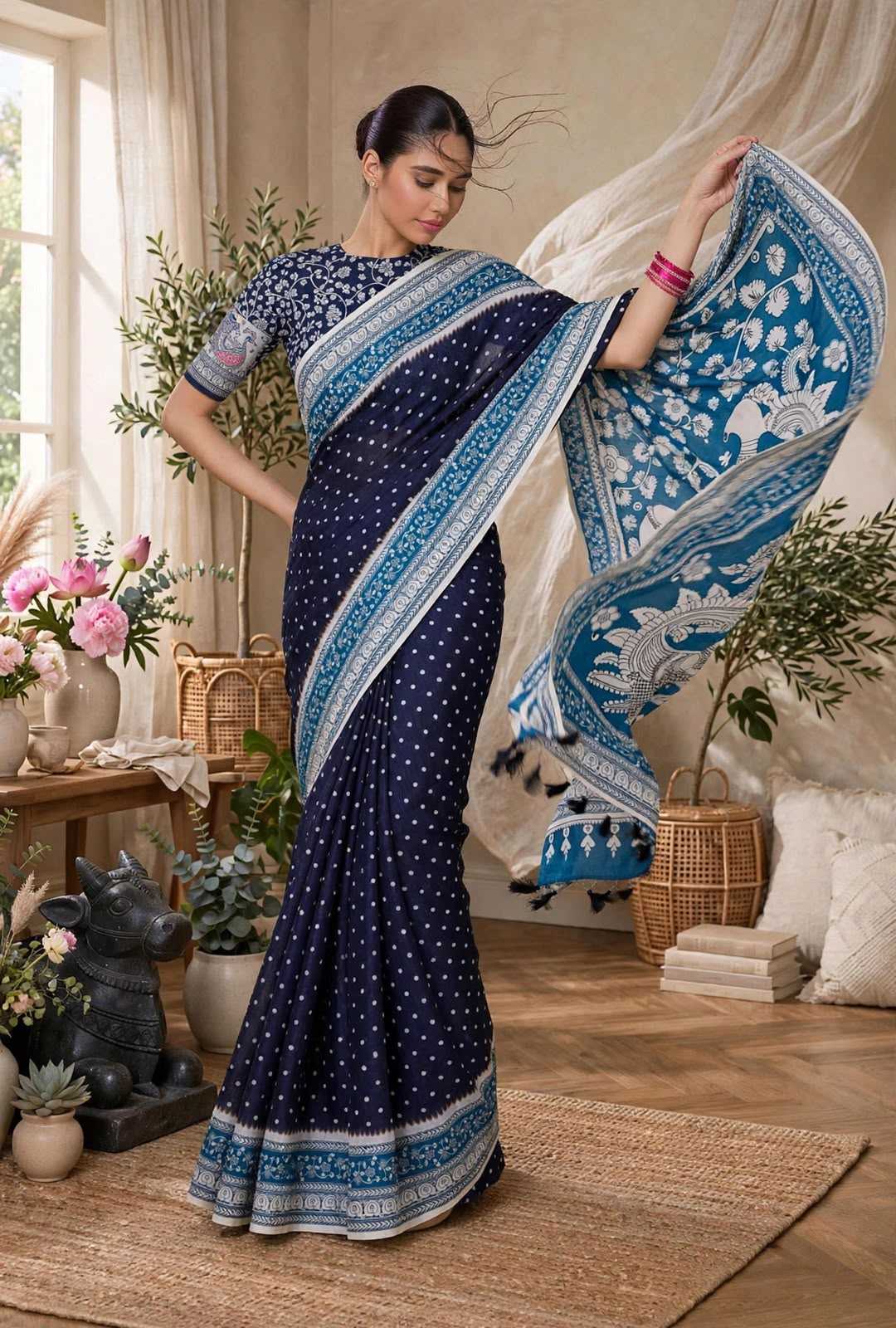 YNF Wholesale Soft Cotton Printed Sarees  | Surat Manufacturer