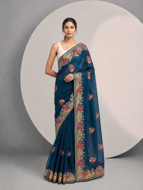 YNF Wholesale Satin Chiffon Sarees  | Surat Manufacturer